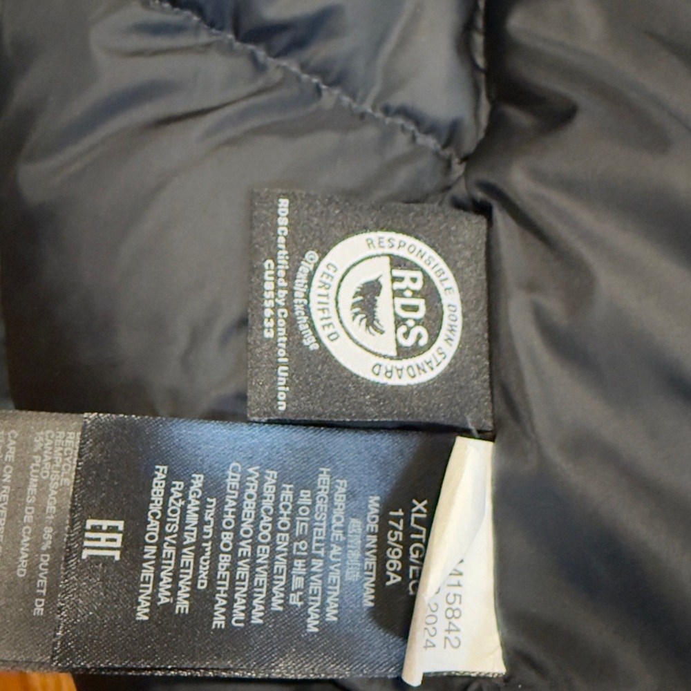Marmot Black Quilted Jacket with Faux Fur Trim XL - Picture 8 of 8